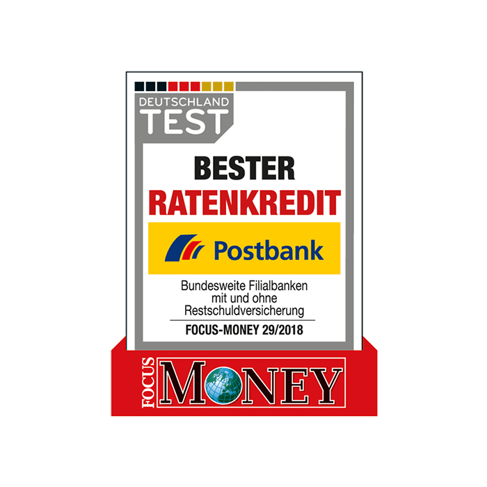 Postbank – Bester Ratenkredit laut FOCUS-MONEY
