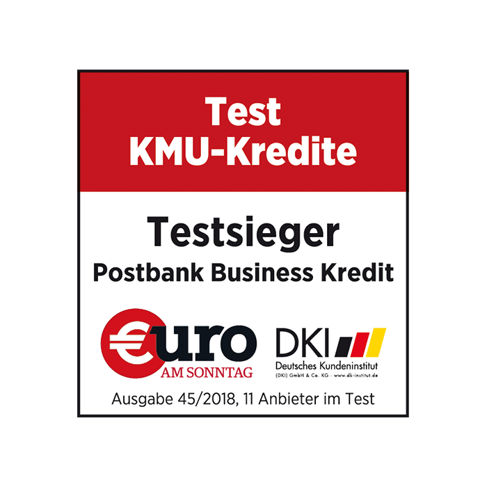 Postbank Business Kredit ist Testsieger