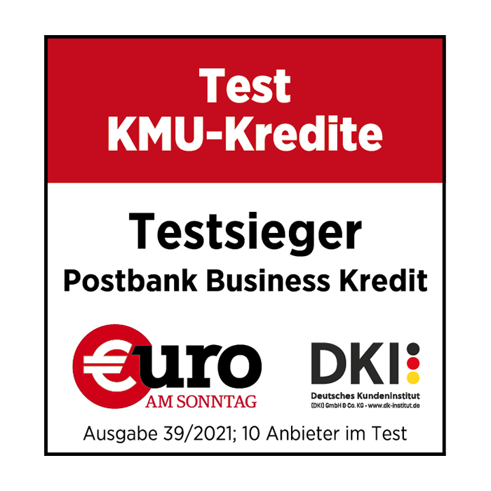 Postbank Business Kredit ist erneut Testsieger