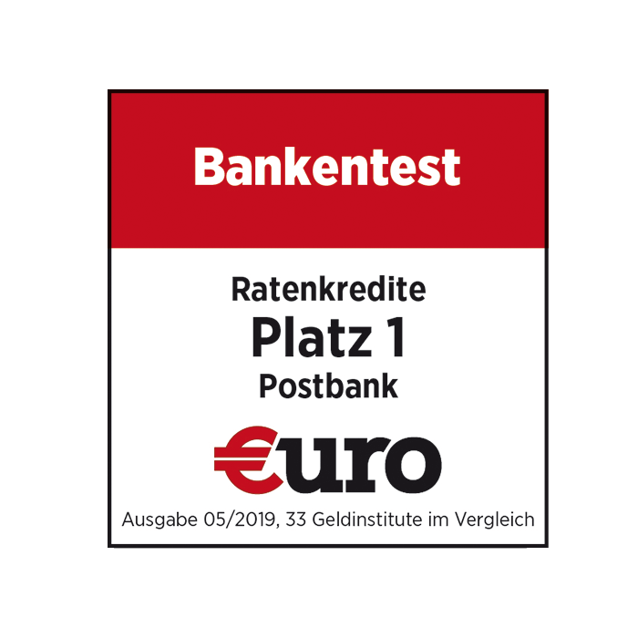 Postbank Privatkredit – 1. Platz im Bankentest von €uro