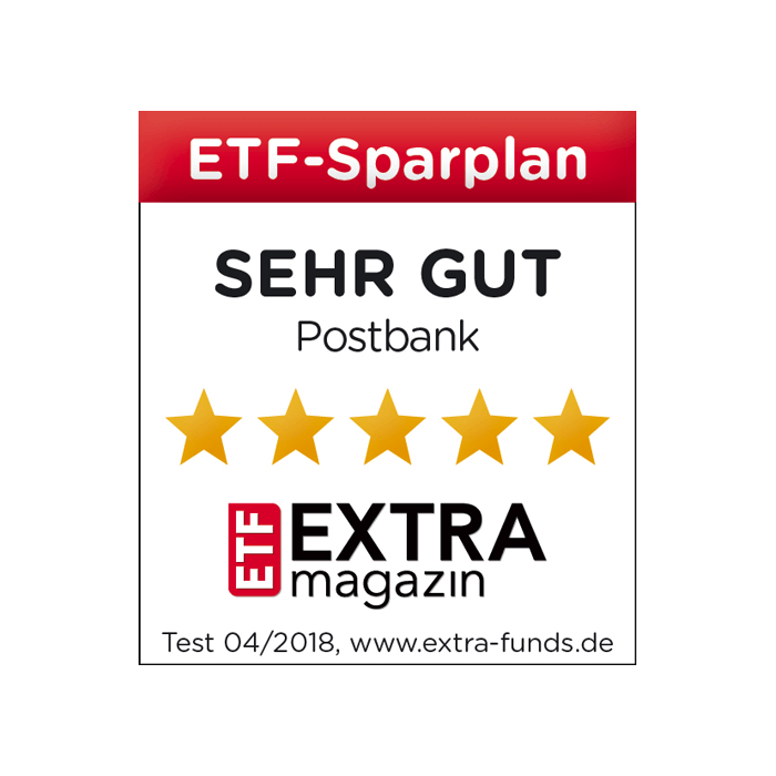 Postbank ETF-Sparplan auf Platz 1