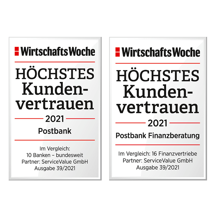 Postbank und Postbank Finanzberatung genießen höchstes Kundenvertrauen