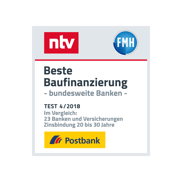 Postbank hat die „Beste Baufinanzierung“