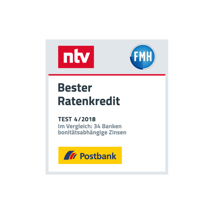 Postbank hat den „Besten Ratenkredit“