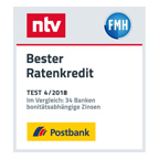 Postbank - Platz 1 Bankentest Ratenkredit