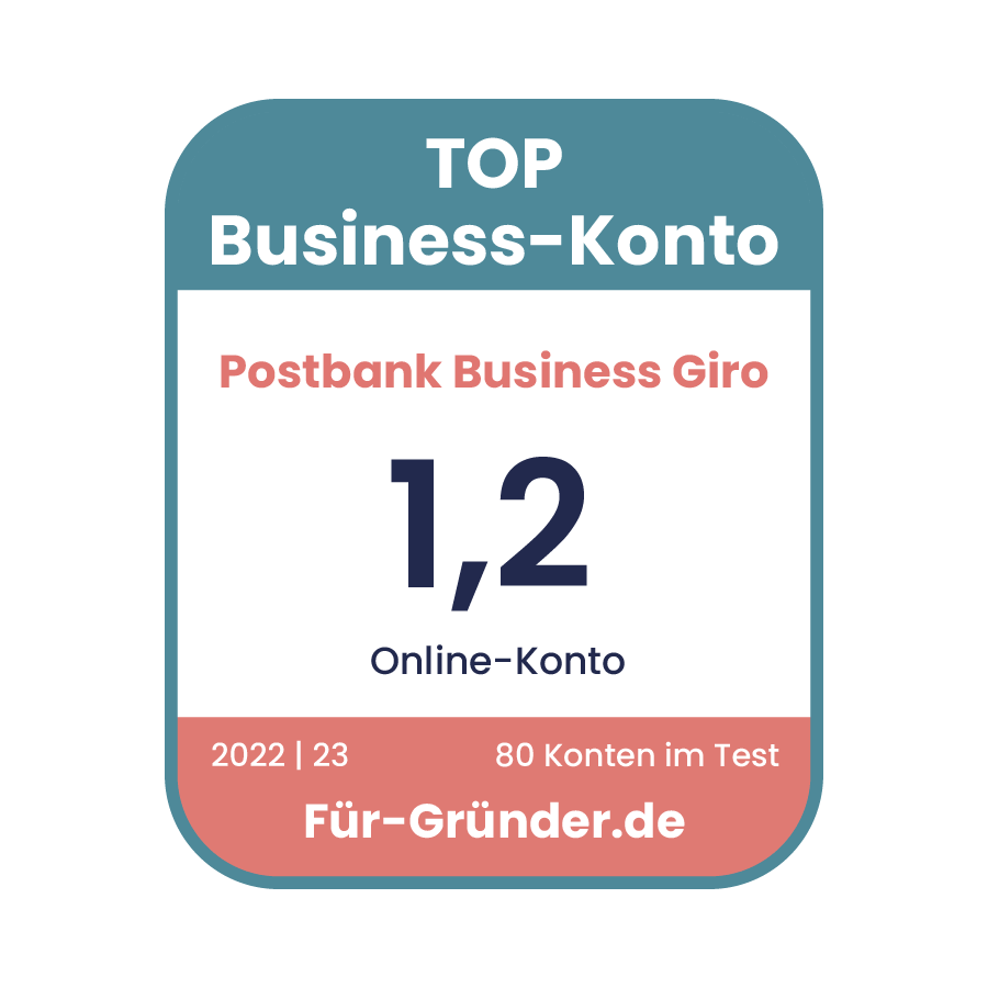 Für Gründer Geschäftskonto-Vergleich 2022: Postbank Business Giro ist unter den Top-Konten