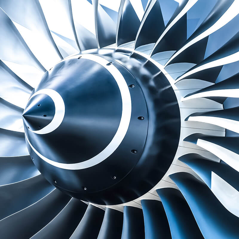 Ein Bildausschnitt einer Turbine