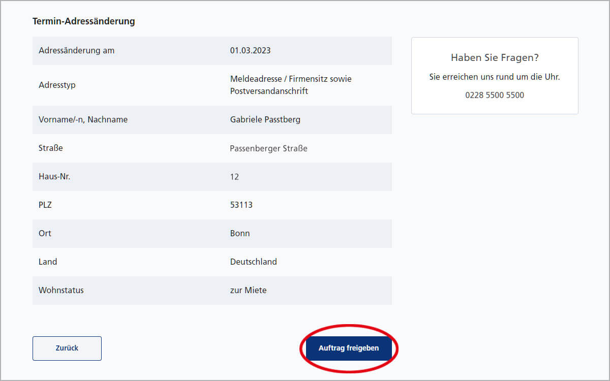 Adressänderung zum Wunschtermin – Zusammenfassung