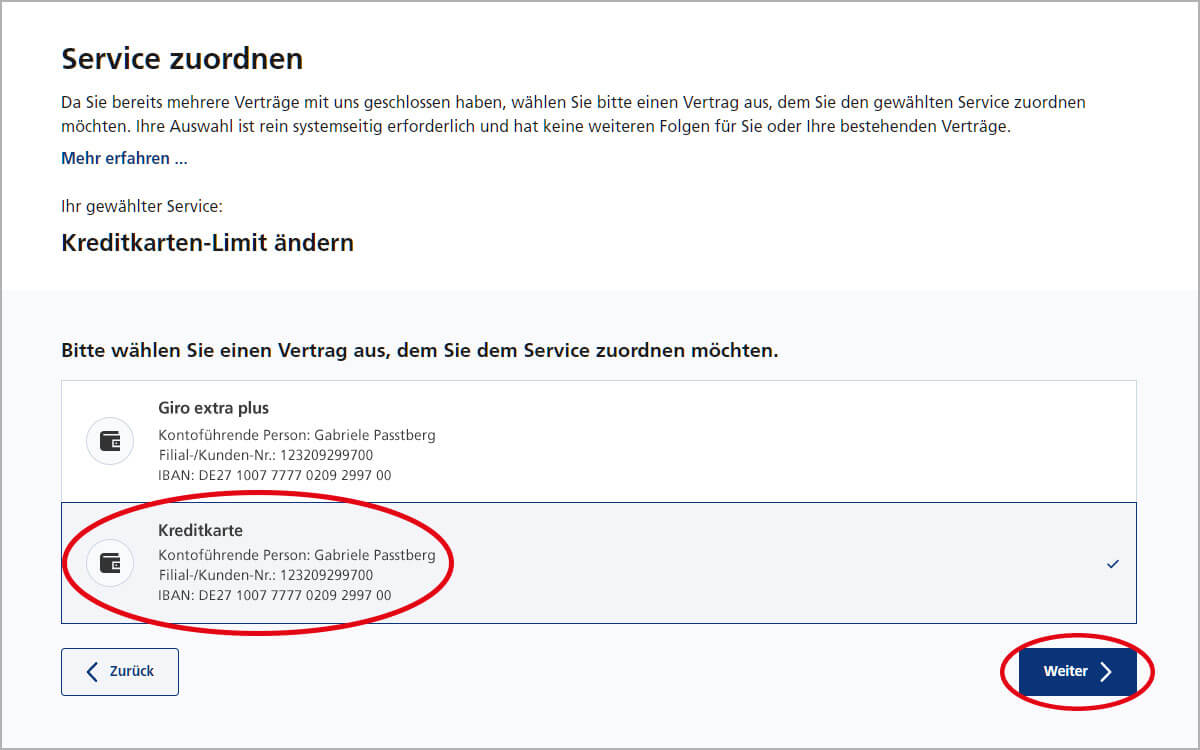 Kreditkarten-Limit erhöhen – Kreditkarte bestimmen