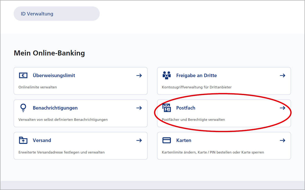 So empfangen Sie Nachrichten im Postbank Online-Banking – Postfach festlegen