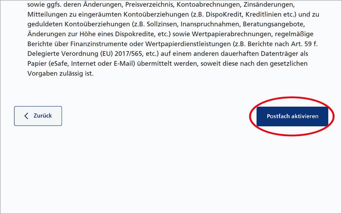 So empfangen Sie Nachrichten im Postbank Online-Banking – Postfach-Aktivierung abschließen