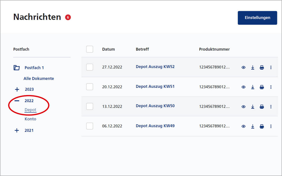 So empfangen Sie Nachrichten im Postbank Online-Banking – Auswahl fortsetzen