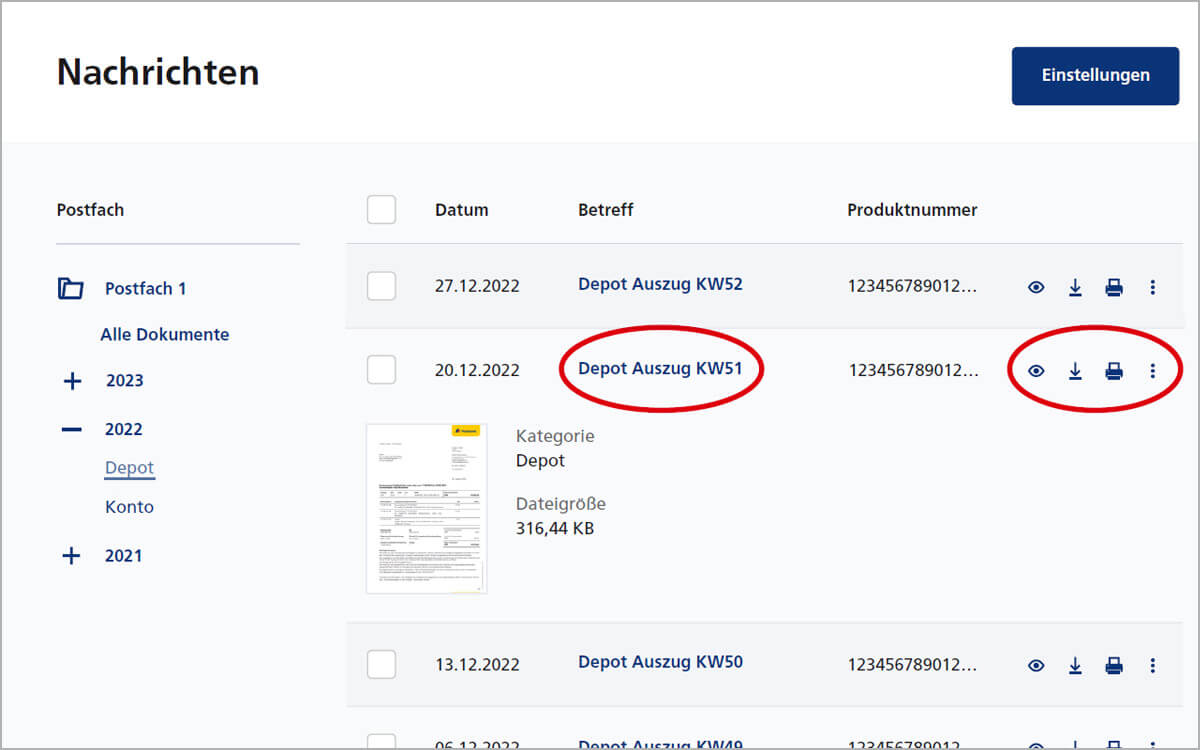 So empfangen Sie Nachrichten im Postbank Online-Banking – Dokument anzeigen