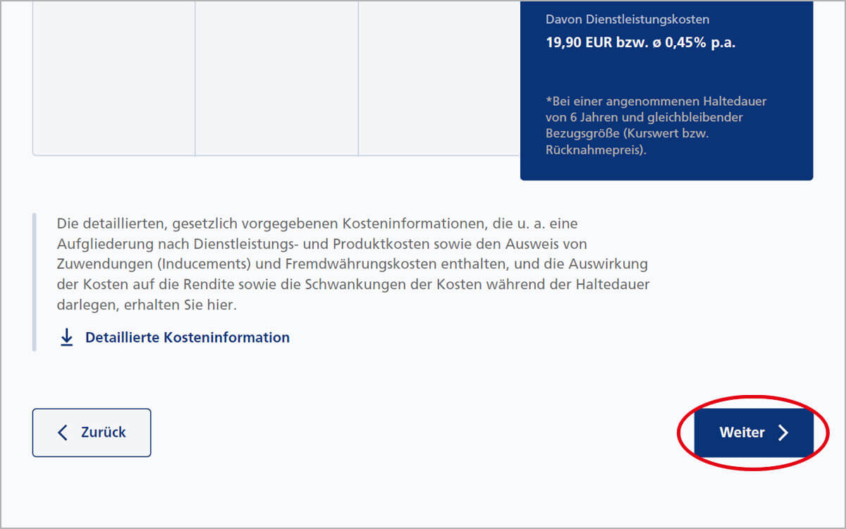 „Weiter“ klicken