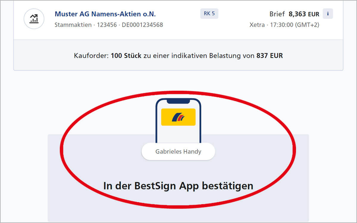 Order bestätigen