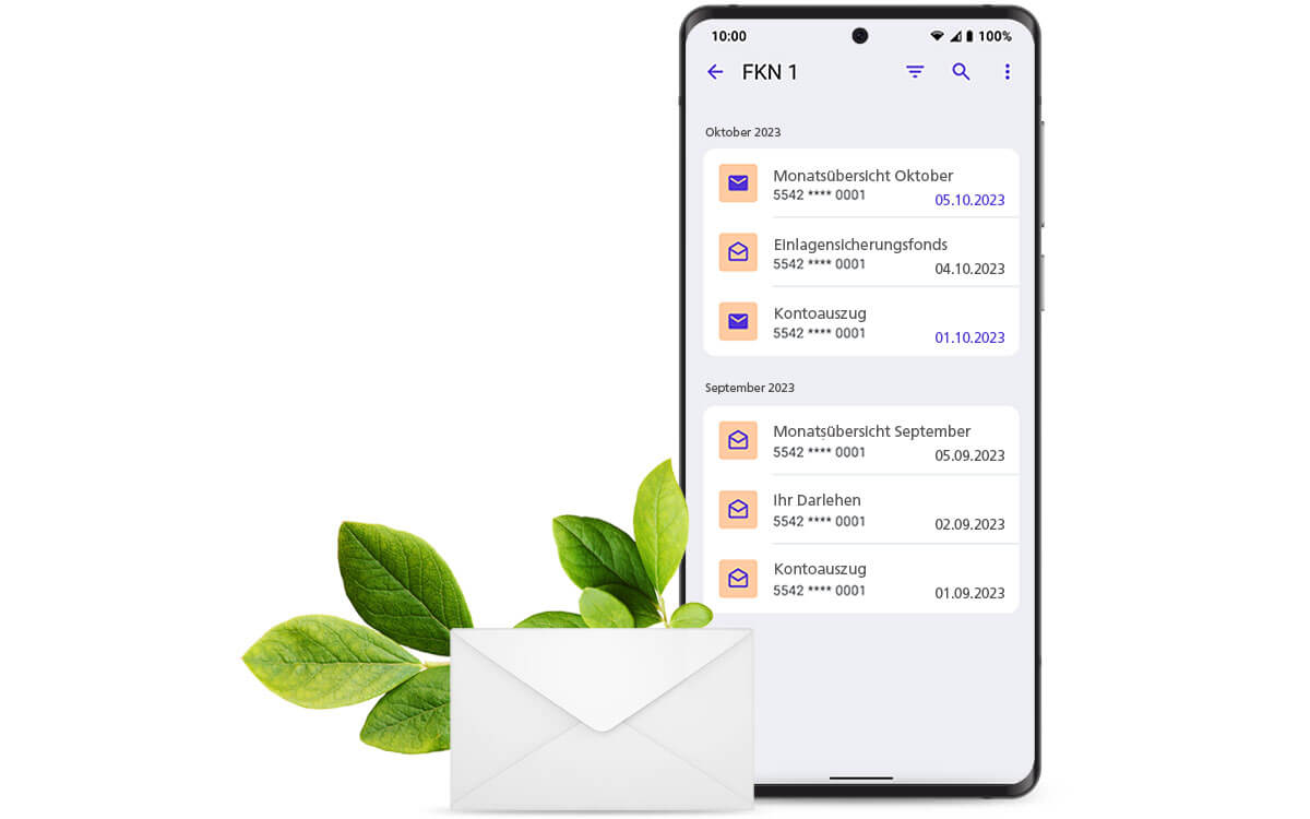 Symbolbild eines Smartphones, welches einen Kontoauszug zeigt