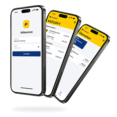Handy mit Postbank App