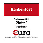 Postbank - Platz 1 Bankentest Ratenkredit